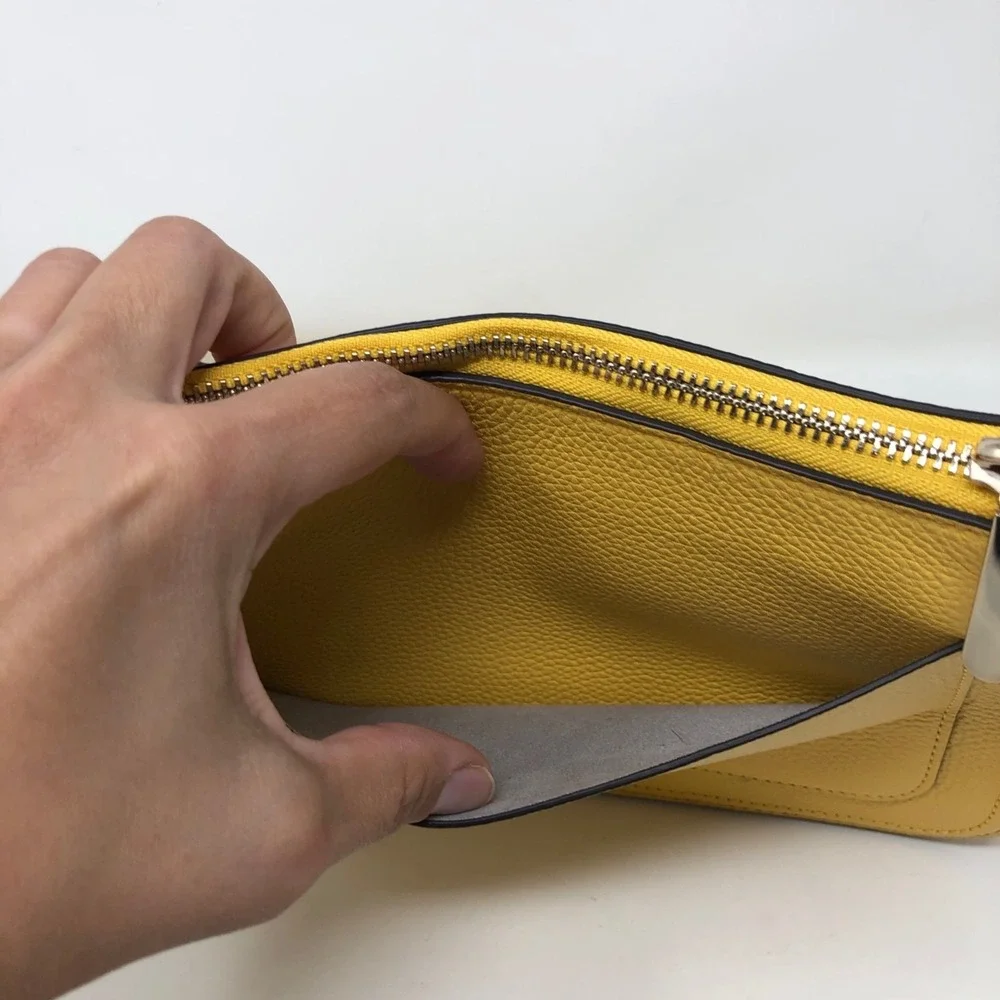 Kate Spade Hudson Medium Convertible Crossbody Purse Womens Small Yellow Leather - Picture 8 of 15